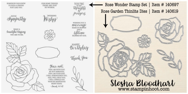 Rose Wonder Photopolymer Stamp Set and Coordinating Rose Garden Thinlits Dies by Stampin' Up! See detail at Stampin' Hoot! Stesha Bloodhart #rosewonder #watercolor #diecut #crushedcurry #stampinup #stampinupcards #stampinupdemonstrator #cards #papercrafts #rubberstamps #handmadecards #cardstock #handstamped #diy #cardmaking #imadethis #crafty #directsales #stesha #watercolor #coloring #stampsinksdies #stampinhoot #steshabloodhart #bigshot #framelits #thinlits @stampinup 