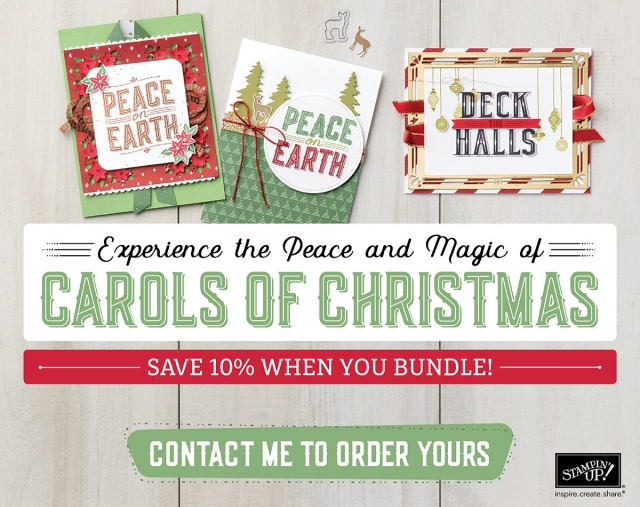 Pre-Order the Carols of Christmas Bundle by Stampin' Up! August 1 - 31st, Save 10% When You Bundle! #stampinup #carolsofchristmas #stampinhoot #christmas #cardmaking #handmadecards #demonstrator