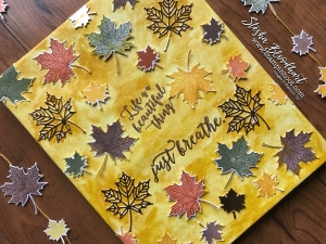 Colorful Seasons Photopolymer Bundle by Stampin' Up! 3-D Thursday Autumn Wall Art by Stesha Bloodhart, Stampin' Hoot! #wallart #autumn #colorfulseasons #bundleandsave #stampinup #stampinhoot #3DThursday #mapleleaves