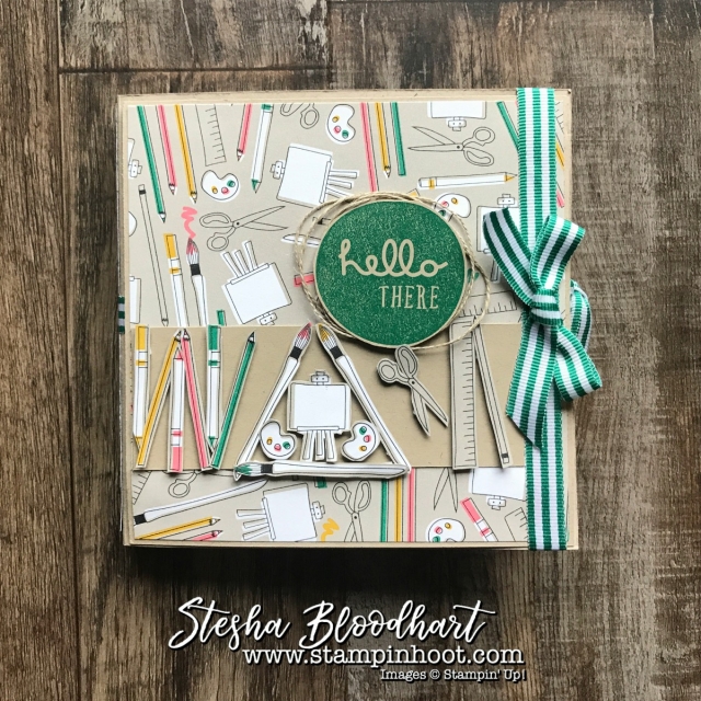 Pick A Pattern Suite of Products for A Teacher's Gift Card Folder on Stampin' Hoot! Stesha Bloodhart #pickapattern #stampinup #steshabloodhart #cardfolder #papercrafts #cardmaking #demonstrator