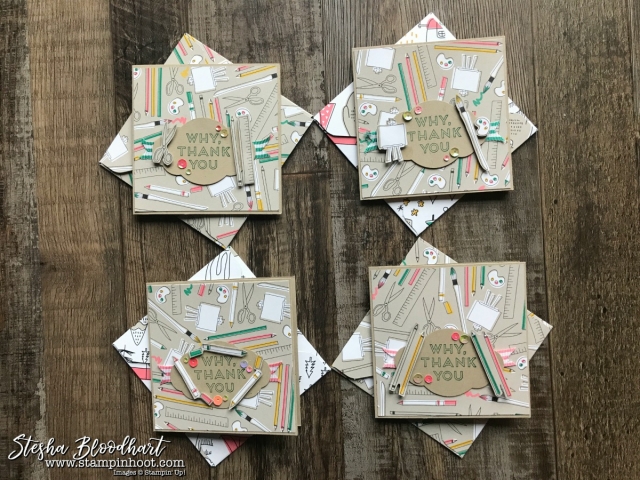 Pick A Pattern Suite of Products for A Teacher's Gift Card Folder on Stampin' Hoot! Stesha Bloodhart #pickapattern #stampinup #steshabloodhart #cardfolder #papercrafts #cardmaking #demonstrator