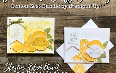 Lemon Zest Bundle by Stampin' Up! for Hoot N' Easy Friday at Stampin' Hoot! Stesha Bloodhart #stampinup #lemonzest #papercrafting #cardmaking #stamping #lemons #watercolor