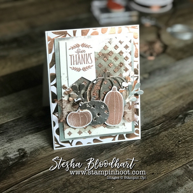Pick A Pumpkin Bundle by Stampin' Up! for the Stamp Review Crew Blog Hop, See details at Stampin' Hoot! Stesha Bloodhart #pickapumpkin #stampreviewcrew #steshabloodhart #stampinhoot