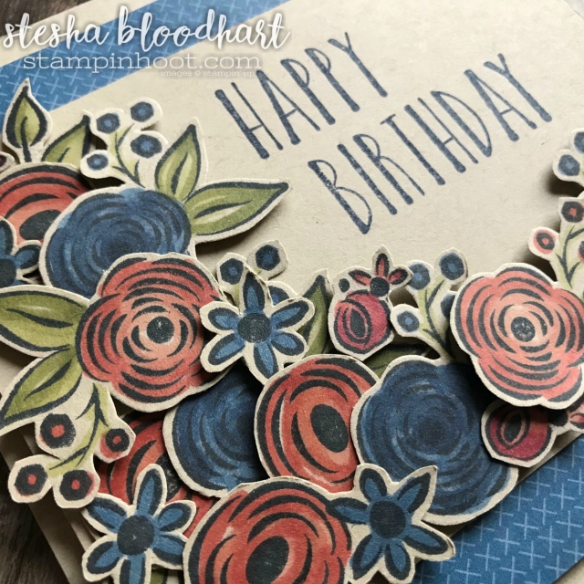 Perennial Birthday Stamp Set from the 2018 Occasions Catalog for the Display Stampers Blog Hop. Card created by Stesha Bloodhart, Stampin' Hoot! #steshabloodhart #stampinhoot