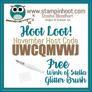 November 2017 Hoot Loot Free Wink of Stella Glitter Brush with $50 Purchase and Host Code Entry