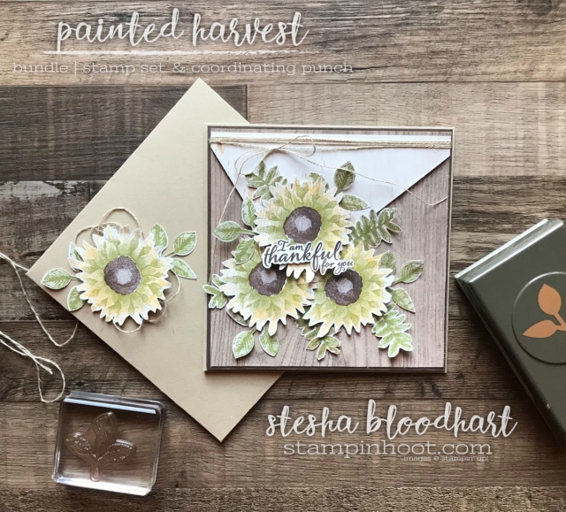 Painted Harvest Bundle by Stampin' Up! for the Stamp Review Crew Blog Hop. Card created by Stesha Bloodhart, Stampin' Hoot! #steshabloodhart #stampinhoot