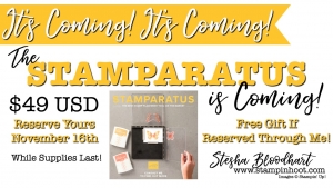 It's Coming! It's Coming, the Stamparatus, An Innovative Placement Tool is Coming! #STAMPARATUS #STAMPINUP #STAMPPLACEMENTTOOL #STESHABLOODHART #STAMPINHOOT