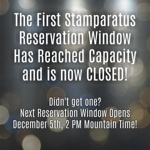 Stamparatus Reservation Window for November 16th, 2017 is now CLOSED. #stamparatus #stampinup