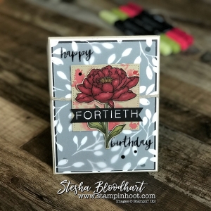 You've Got This Stamp Set by Stampin' Up! for a Fortieth Birthday Card using Stampin' Blend on Crumb Cake see details at Stampin' Hoot! Stesha Bloodhart #40thbirthdaycard #stampinhoot #steshabloodhart