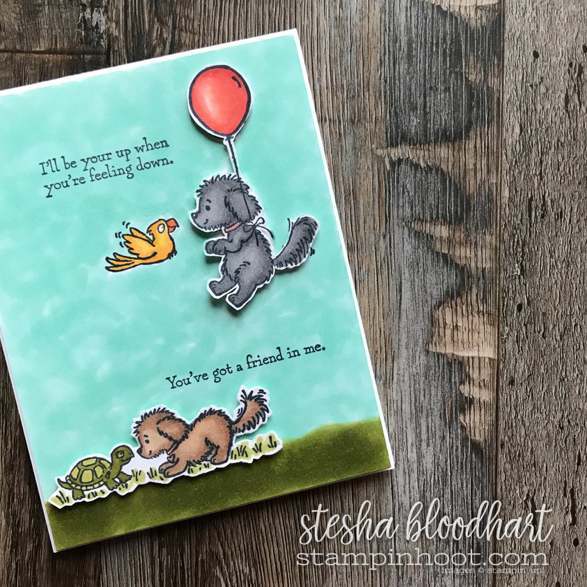 Bella & Friends Stamp Set by Stampin' Up! for the Stamp Review Crew Blog Hop, card created by Stesha Bloodhart, Stampin' Hoot! #steshabloodhart #stampinhoot