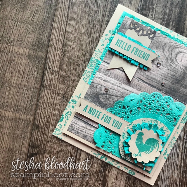 Wood Words Stamp Set by Stampin' Up! Friend Card Created by Stesha Bloodhart, Stampin' Hoot! for the Stamp Review Crew Blog Hop #steshabloodhart #stampinhoot #woodwords
