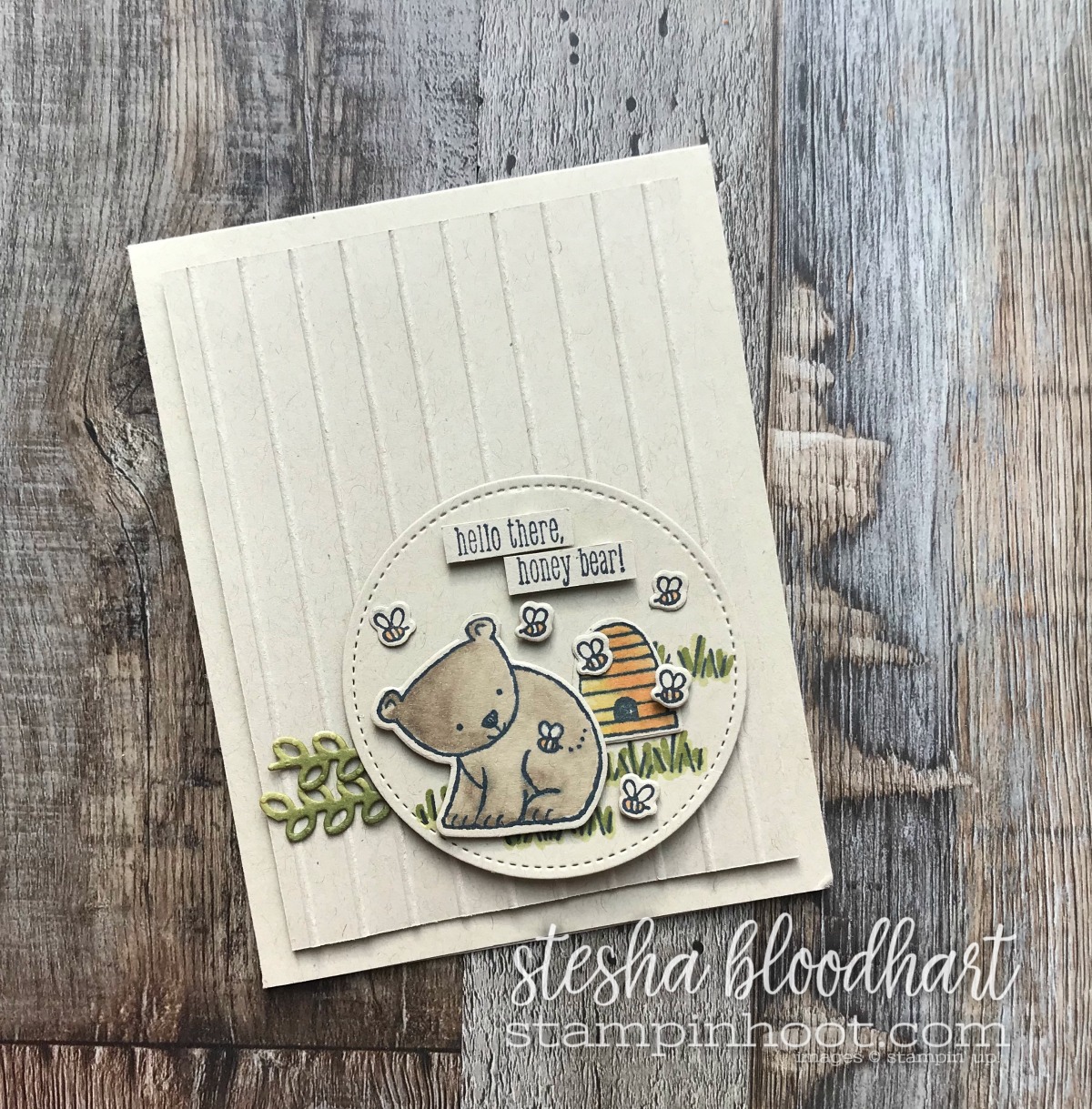A Little Wild Bundle by Stampin' Up! 2017/2018 Annual Catalog Card Created by Stesha Bloodhart, Stampin' Hoot! #stampinhoot #steshabloodhart #bloghop