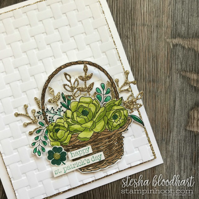 Blossoming Basket Bundle, Level 2 Sale-a-Bration, FREE with $100 Purchase. Color Combination Challenge #tgifc149 #steshabloodhart #stampinhoot