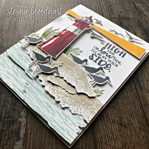 High Tide by Stampin' Up! Stamp Set from the 2017-2018 Annual Catalog. Lighthouse, Beaches, Water and Birds. Stamp Review Crew #steshabloodhart #stampinhoot