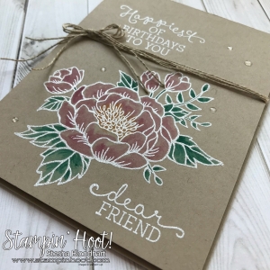Birthday Blooms Stamp Set by Stampin' Up! Retiring May 31st 2018. Retiring In Colors. Birthday Card Created by Stesha Bloodhart, Stampin' Hoot! #steshabloodhart #stampinhoot
