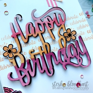 Happy Birthday Gorgeous Bundle, Stamp Set and Dies by Stampin' Up! Card created by Stesha Bloodhart, Stampin' Hoot for the Stamp Review Crew Blog Hop! #steshabloodhart #stampinhoot