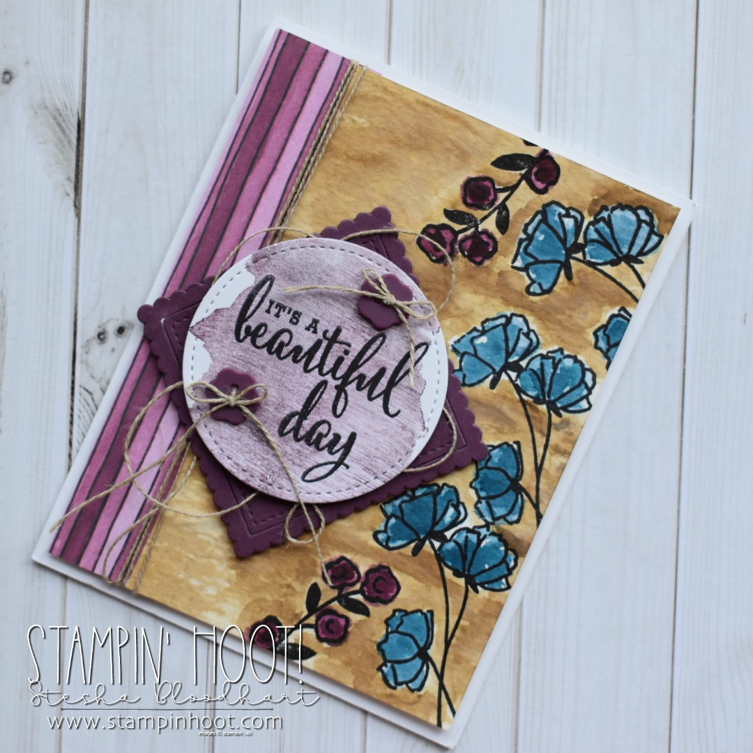 Love What You Do Stamp Set and Share What You Love Designer Series Paper by Stampin' Up! Care created by Stesha Bloodhart, Stampin' Hoot! #steshabloodhart #stampinhoot