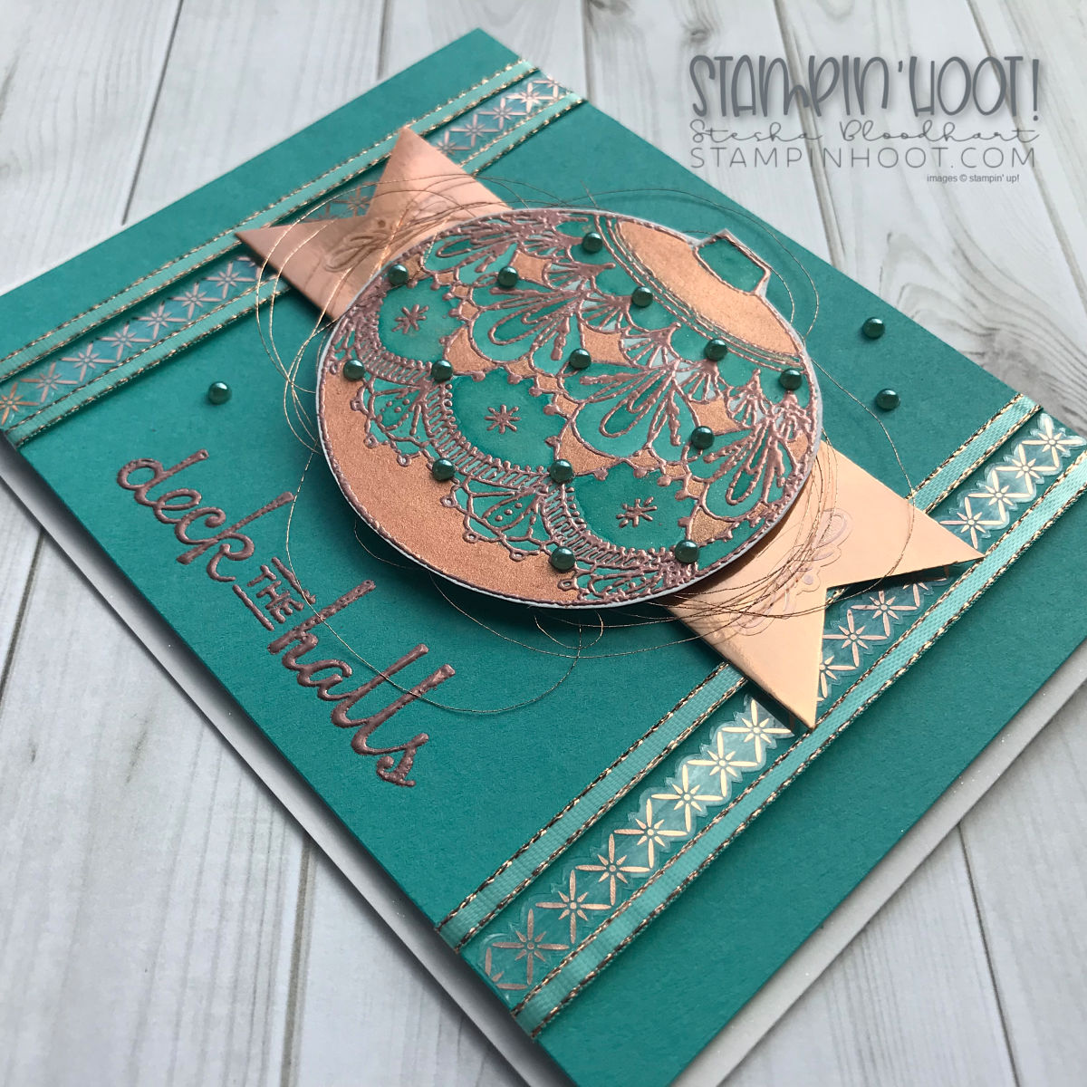 Beautiful Baubles Bundle by Stampin' Up! for #tgifc177 Sketch Challenge, Christmas Card created by Stesha Bloodhart, Stampin' Hoot! #steshabloodhart #stampinhoot