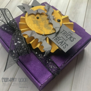 Spooky Sweets Bundle by Stampin' Up! Halloween Mini Pizza Box Gift Packaging by Stesha Bloodhart, Stampin' Hoot! #tgifc178 #steshabloodhart #stampinhoot