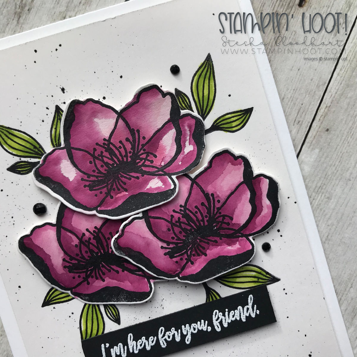 Beautiful Promenade Bundle by Stampin' Up! Sympathy Friend Card created by Stesha bloodhart, Stampin' Hoot! #tgifc185 #steshabloodhart #stampinhoot