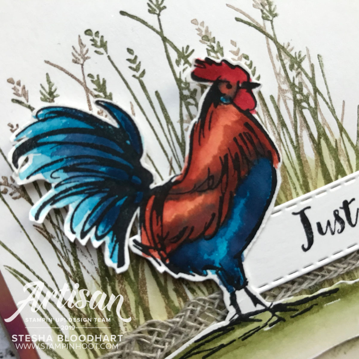 Home to Roost Cling Stamp Set - FREE with $50+ Product Purchase during Sale-A-Bration. Handmade by Stesha Bloodhart, Stampin' Hoot! 2019 Artisan