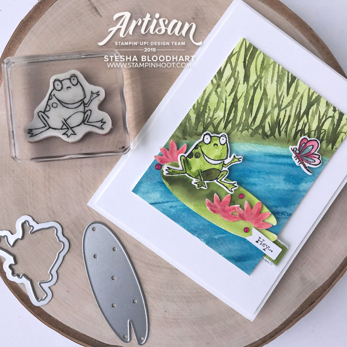 Hop Around Framelits Dies by Stampin' Up! coordinate with Sale-a-Bration Stamp Set So Hoppy Together.  Cards created by 2019 Artisan Design Team Member #steshabloodhart #stampinhoot #2019artisandesignteam