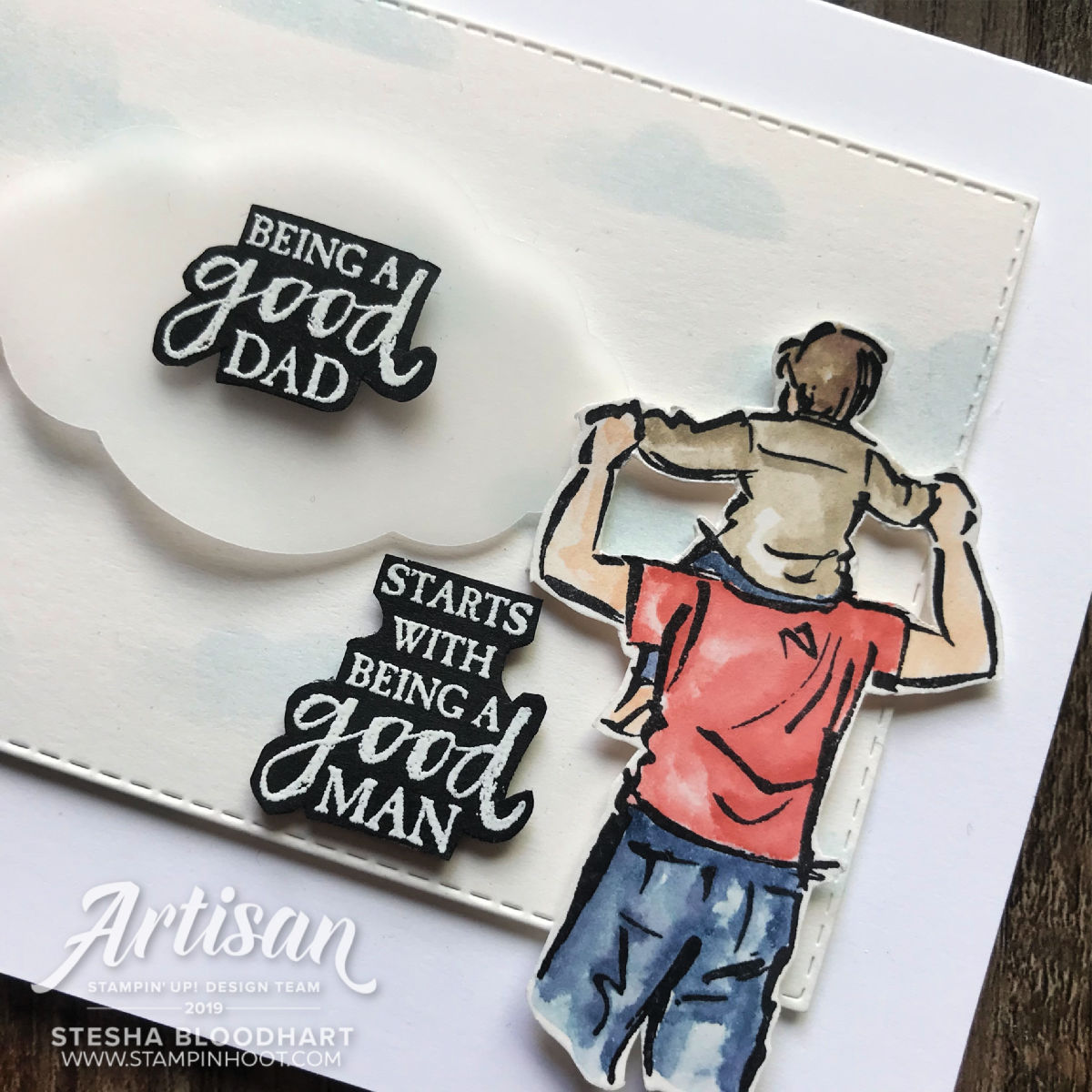 A Good Man Stamp Set by Stampin' Up! Cards by Stesha Bloodhart, Stampin' Hoot!
