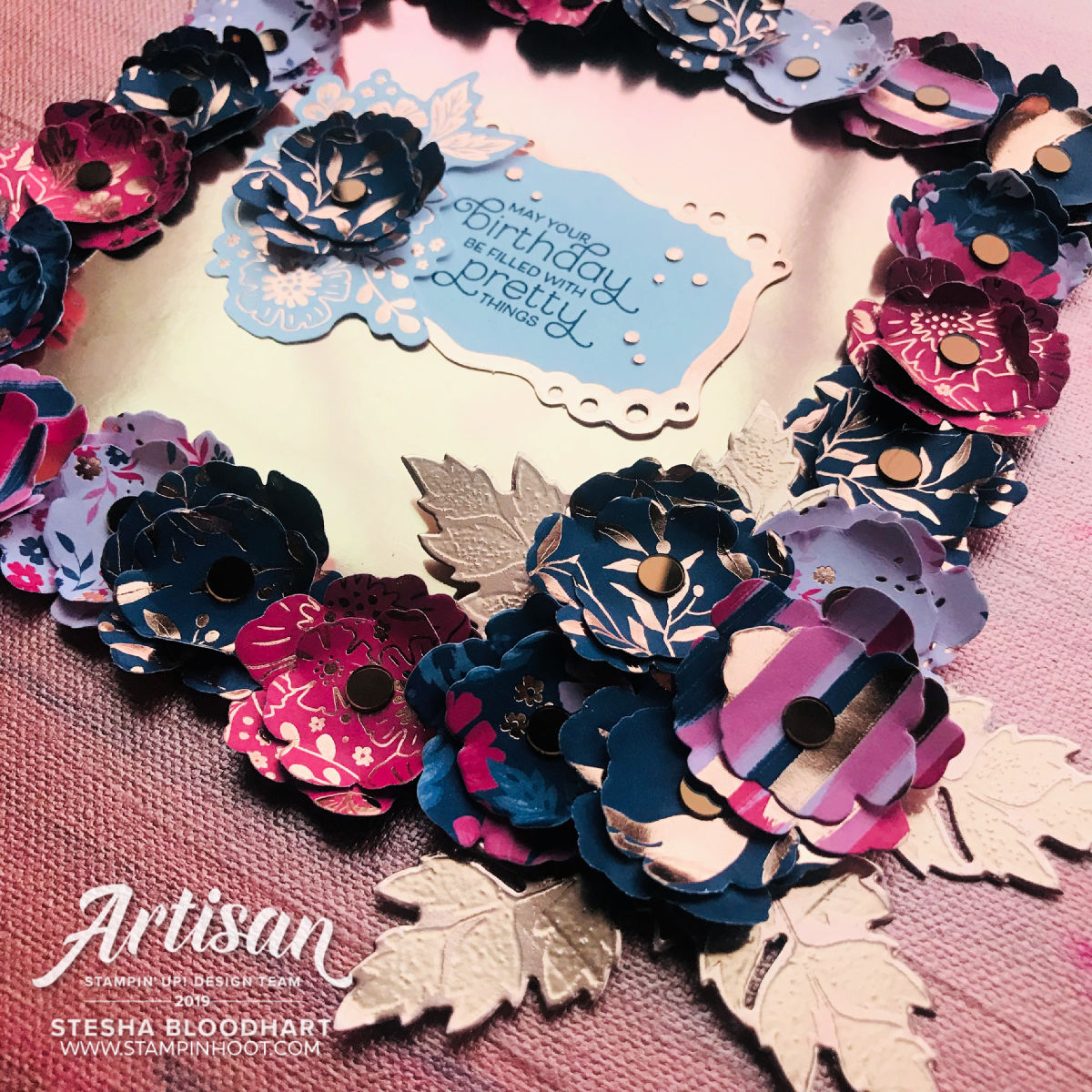 Everything is Rosy Product Medley Artisan Design Team Blog Hop May 1 2019 - Stesha Bloodhart, Stampin' Hoot!