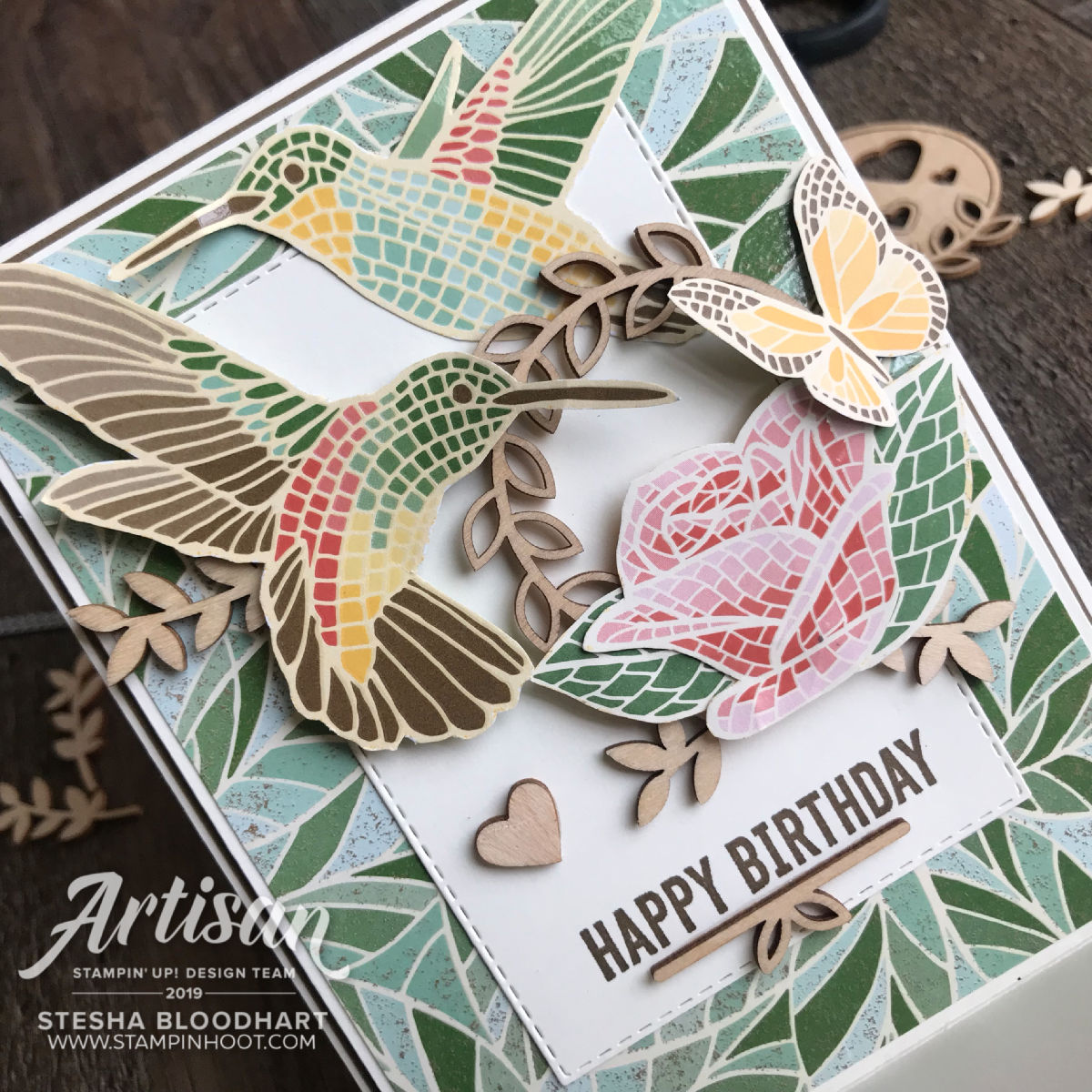 Create this friend card using the Artfully Aware Stamp Set by Stampin' Up! Card created by Stesha Bloodhart, Stampin' Hoot!