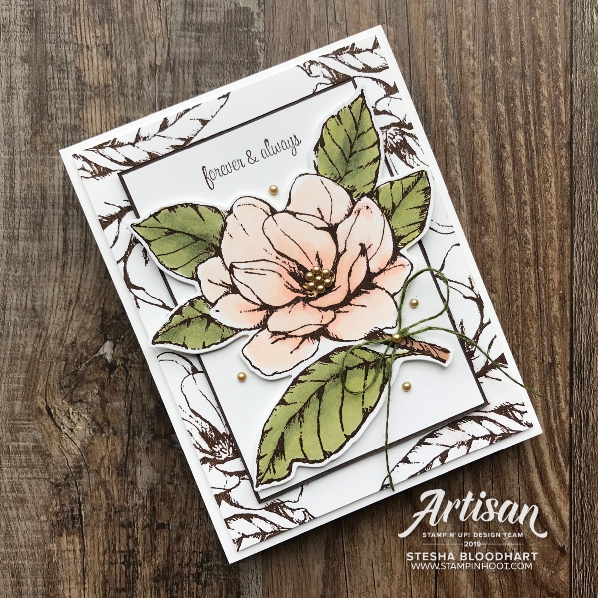 Good Morning Magnolia Bundle by Stampin' Up! Card by Stesha Bloodhart, Stampin' Hoot!#GDP211 Challenge Theme Happily Every After