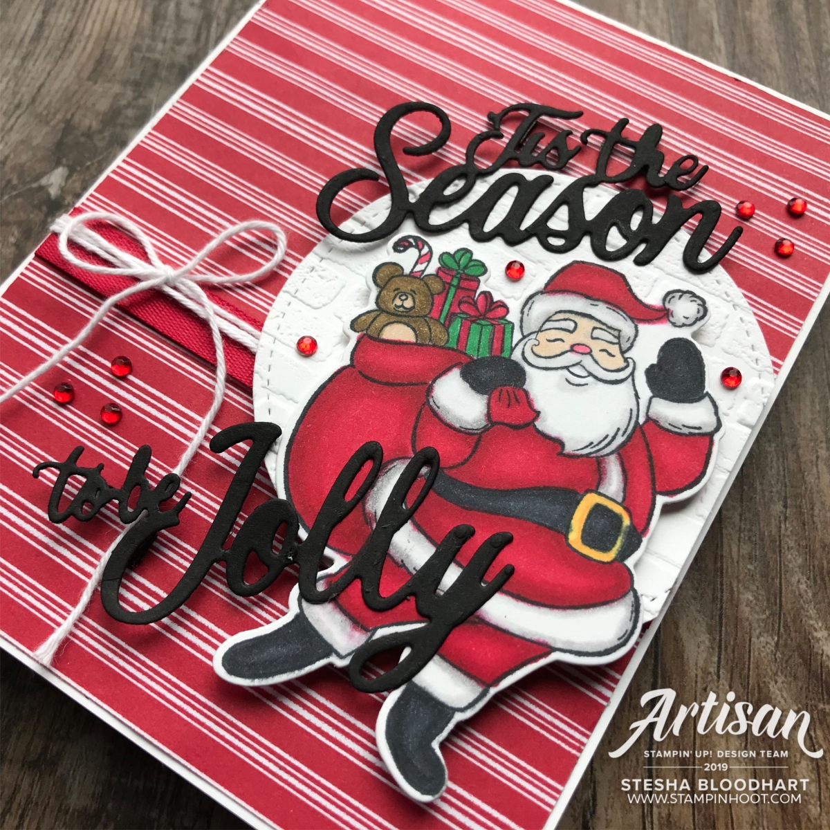 Holly Jolly Christmas Bundle from Stampin' Up! Card by Stesha Bloodhart, Stampin' Hoot! #tgifc233