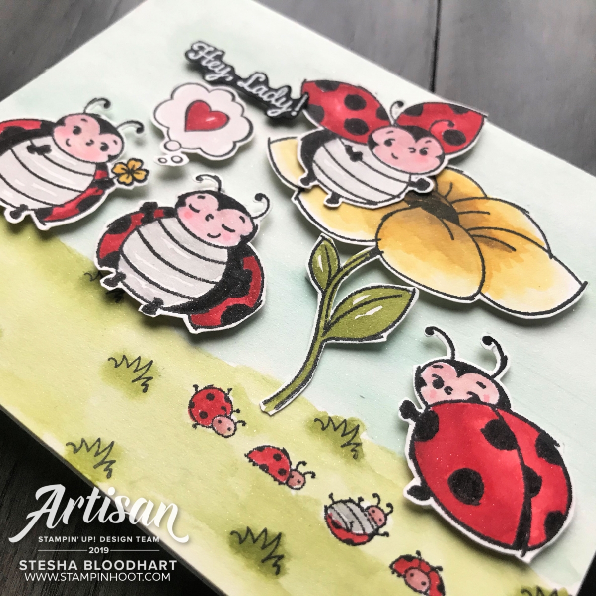 Little Ladybug Cling Stamp Set - Sale-a-Bration - Stampin' Rewards Only - Free with $300 Order - Stesha Bloodhart, Stampin' Hoot! 2019 Artisan Design Team Blog Hop