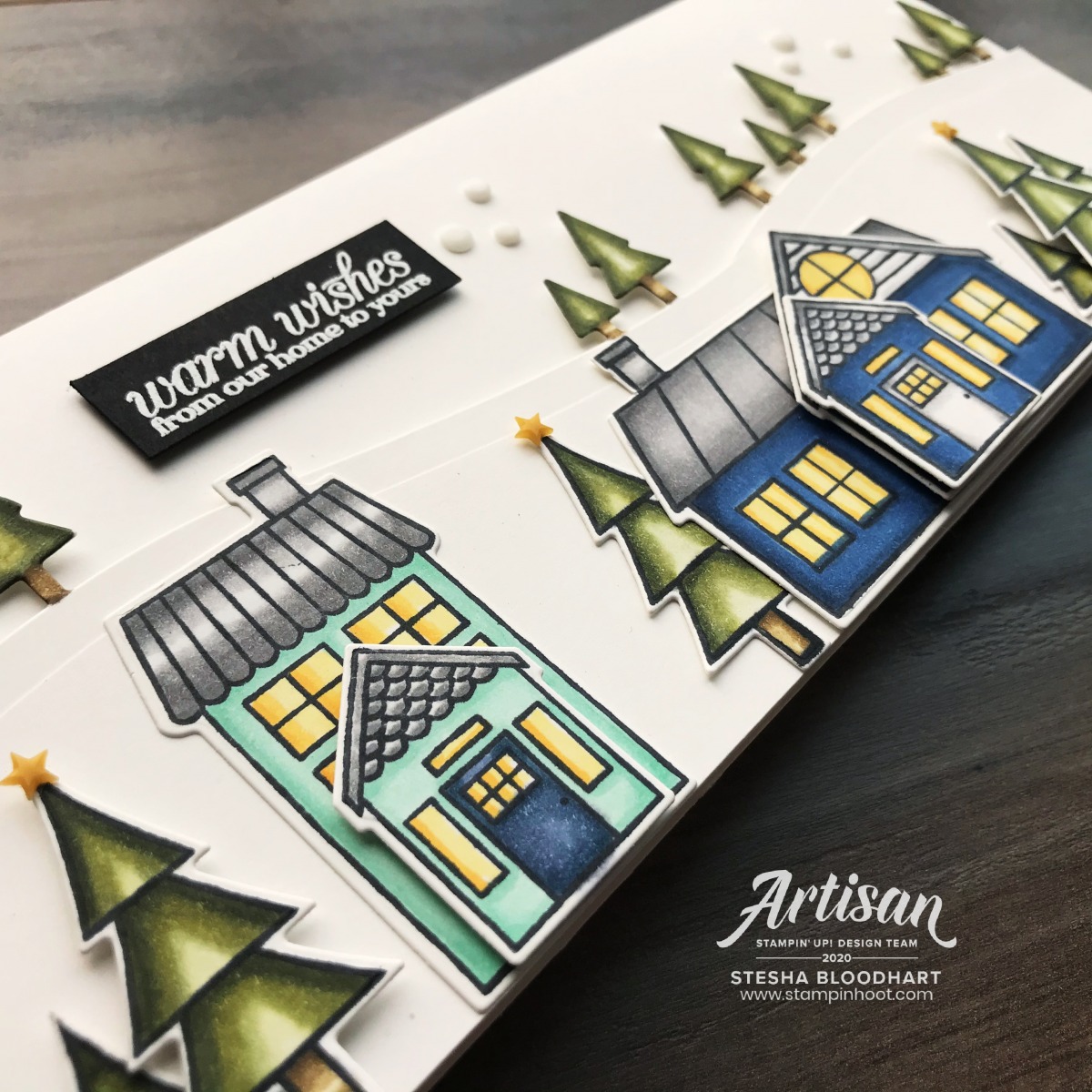 Warm Wishes Coming Home Stampin' Up! Slimline Card by Stesha Bloodhart, Stampin' Hoot! Warm Wishes Coming Home Stampin' Up! Slimline Card by Stesha Bloodhart, Stampin' Hoot!
