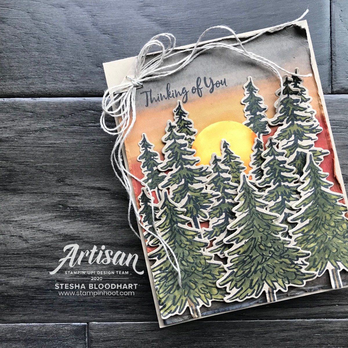 Create these cards using the In the Pines and Snow Wonder Bundles from Stampin' Up! 2020 Artisan Blog Hop, Stesha Bloodhart, Stampin' Hoot! 