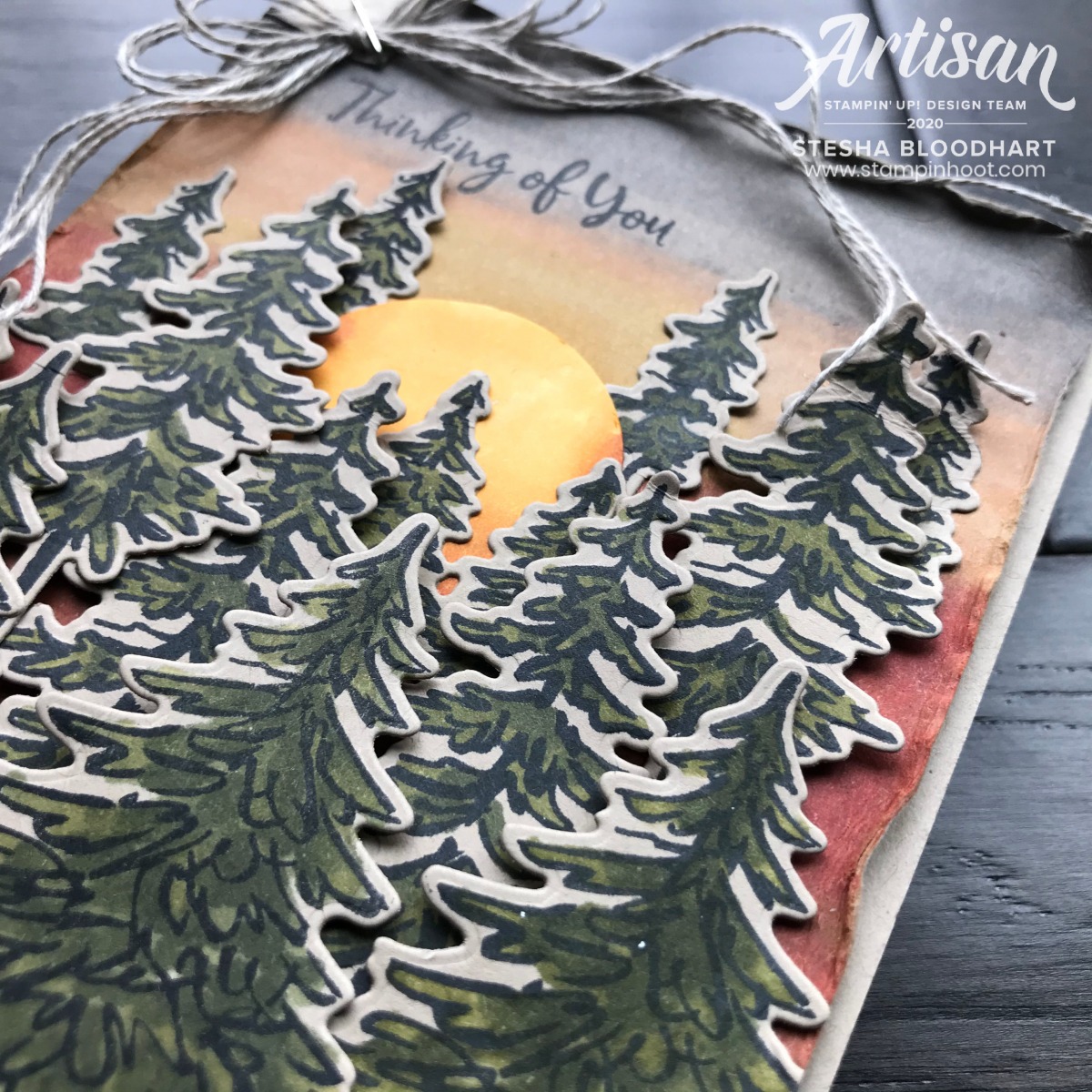 Create these cards using the In the Pines and Snow Wonder Bundles from Stampin' Up! 2020 Artisan Blog Hop, Stesha Bloodhart, Stampin' Hoot!