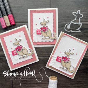 Kangaroo & Company Bundle by Stampin' Up! Thank You Cards created by Stesha Bloodhart, Stampin' Hoot. Stamp Review Crew