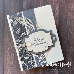 Create this Wedding Card using the Simply Elegant Designer Series Paper by Stampin' Up! Card by Stesha Bloodhart, Stampin' Hoot!