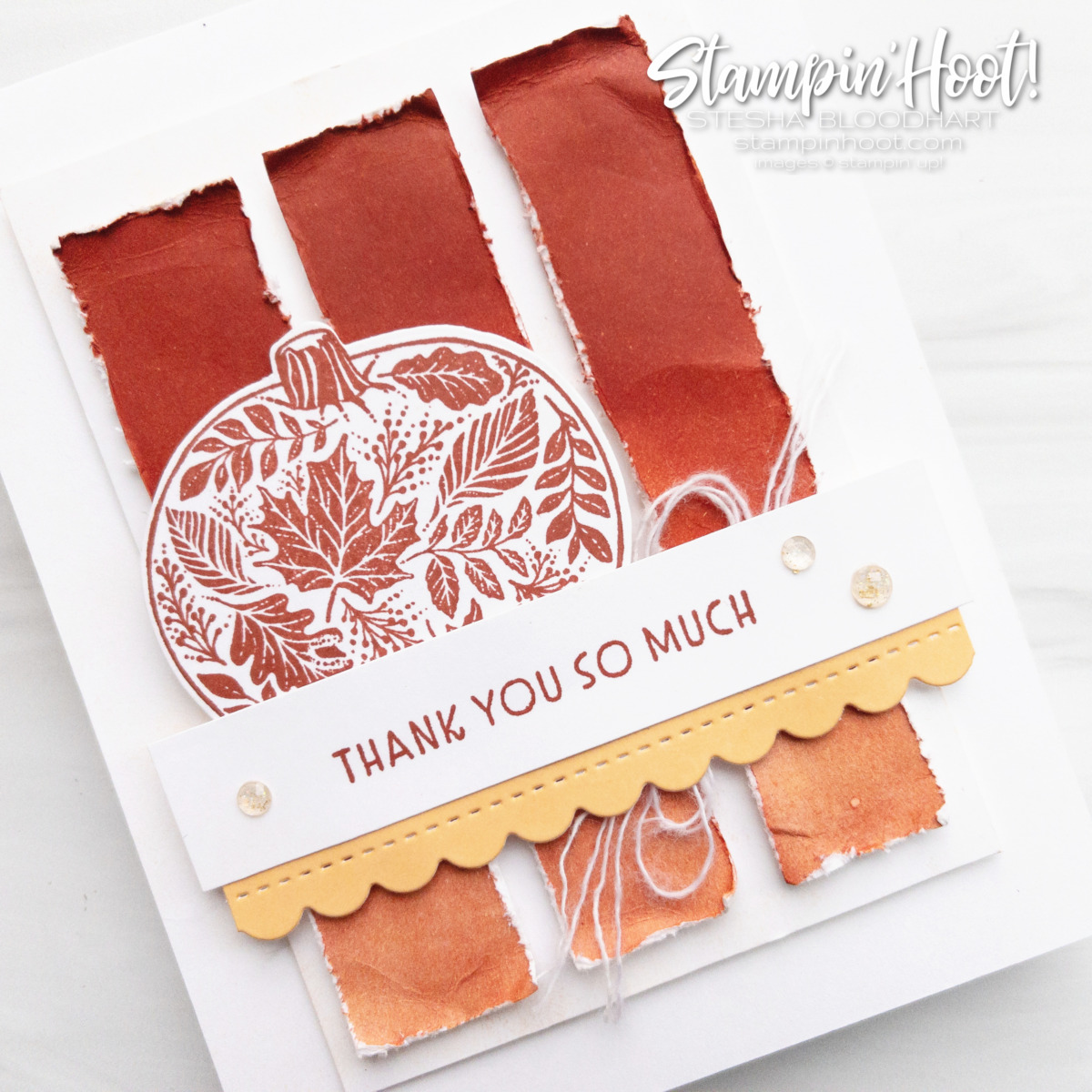 Create this card using the Pretty Pumpkins Bundle by Stampin' Up! Card for GDP315 Theme Challenge Hey Pumpkin