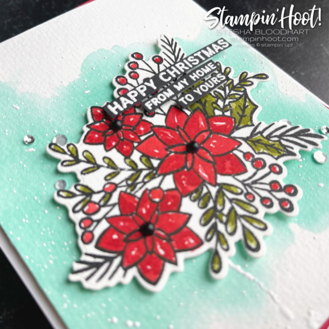 Create a card using the Words of Cheer Bundle from Stampin' Up! Card by Stesha Bloodhart Stampin' Fancy Friday Color Challenge