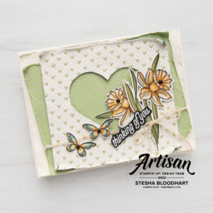 Create this thinking of you card using the Daffodil Afternoon Designer Series Paper, Daffodil Daydream Bundle - Be Inspired Blog Hop Stesha Bloodhart
