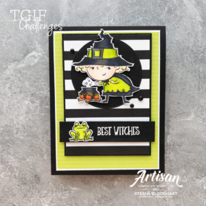 Best Witches Stamp Set by Stampin' Up! Stesha Bloodhart, Stampin' Hoot #tgifc381 Sketch Challenge