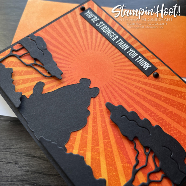 Create a simple note card with the Rhino Ready Bundle and the Ray of Light Stamp Set by Stampin' Up! Design by Stesha Bloodhart, Stampin' Hoot