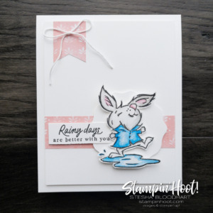 Rainy Days Suite Playing in the Rain Bundle Card by Stesha Bloodhart - Card Class to Go March 2023 Watercolor Pencils