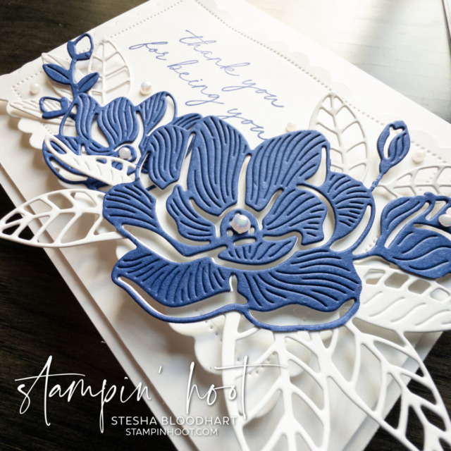A Thank You Card with the Magnolia Mood Bundle by Stampin' Up! Card by Stesha Bloodhart, Stampin' Hoot! (1)